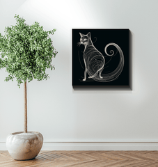 Graceful Feline Whisker Dance Canvas - Beyond T-shirts