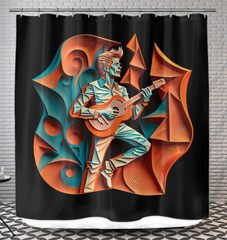 Keyboard Kaleidoscope Shower Curtain