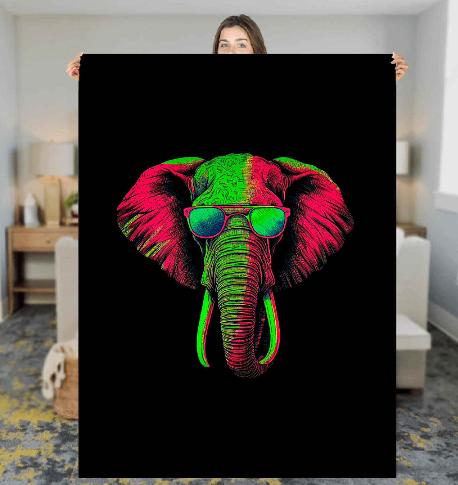 Elephant Serenity Sherpa Blanket - Beyond T-shirts