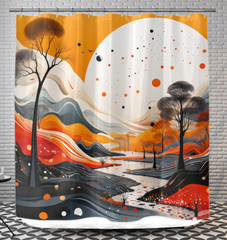 Whimsical Waterfalls Nature Shower Curtain