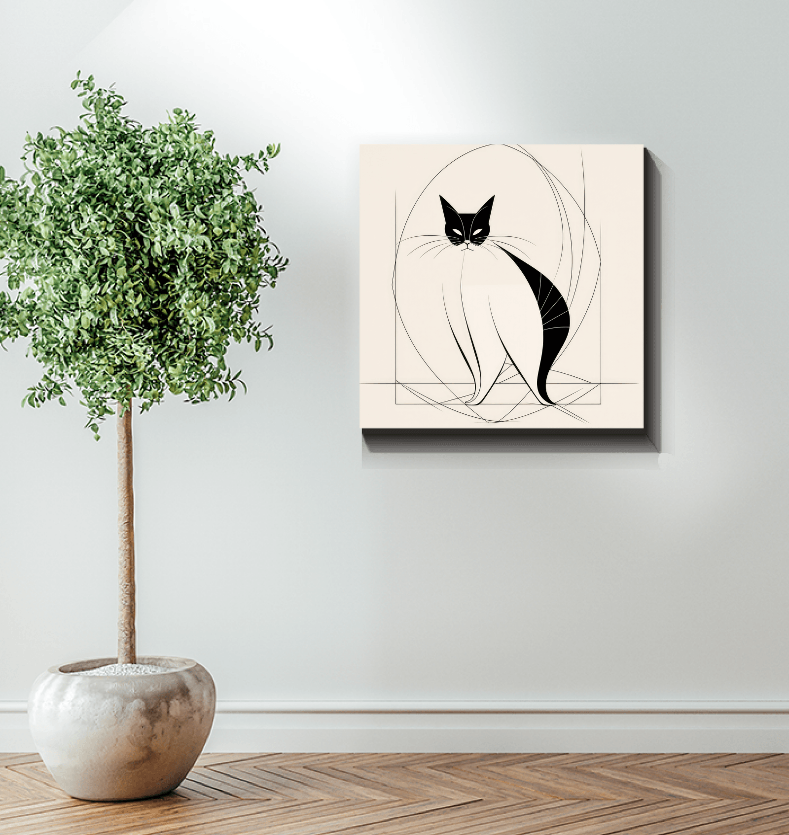 Graceful Cat Ballet Pose Canvas - Beyond T-shirts