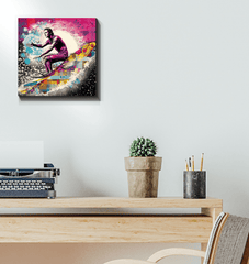 Surfing Essence Canvas Art - Beyond T-shirts