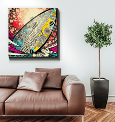 Relaxing beach scene depicted on Surfing 5 33 Canvas