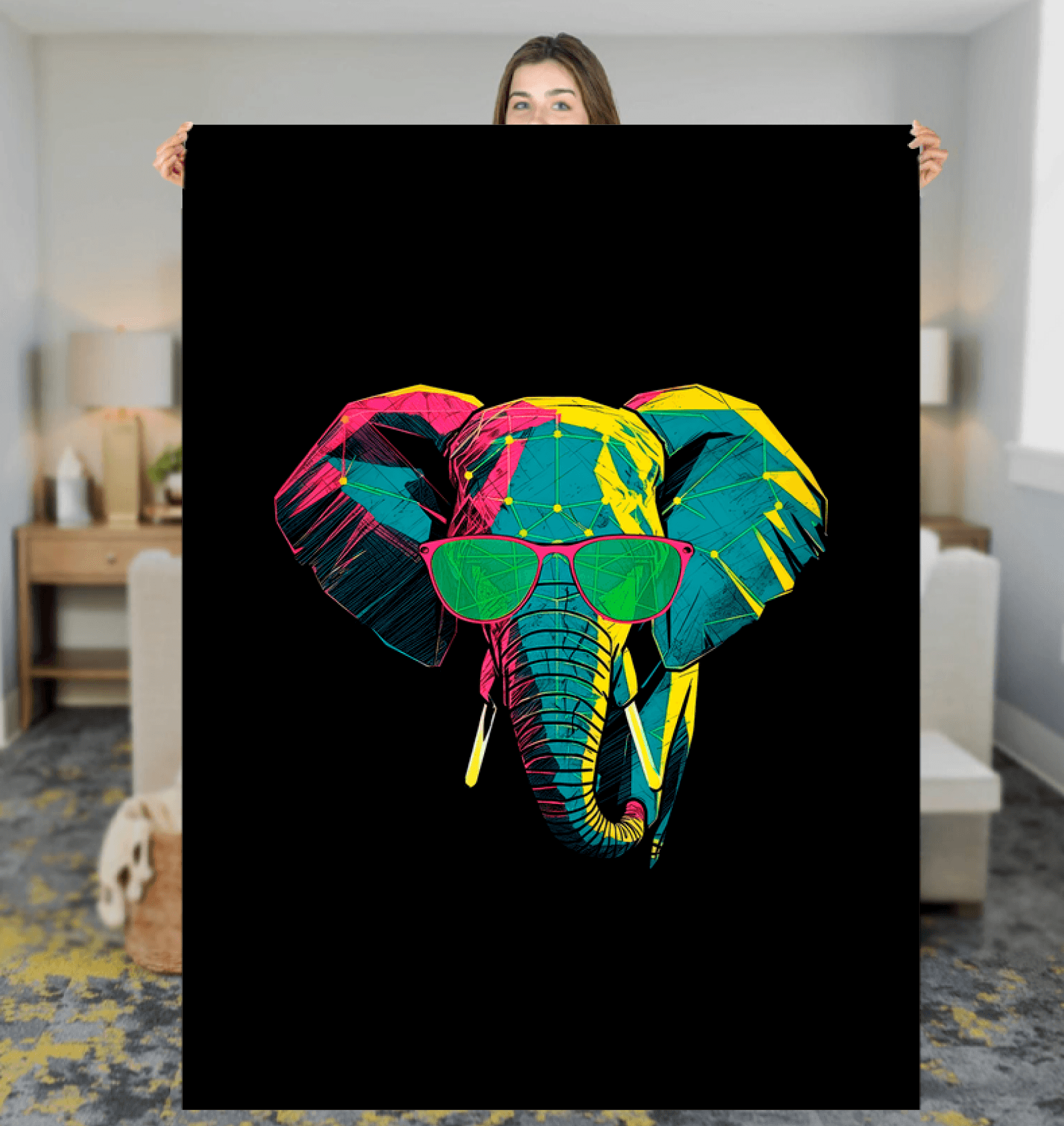 Elephant Family Harmony Sherpa Blanket - Beyond T-shirts