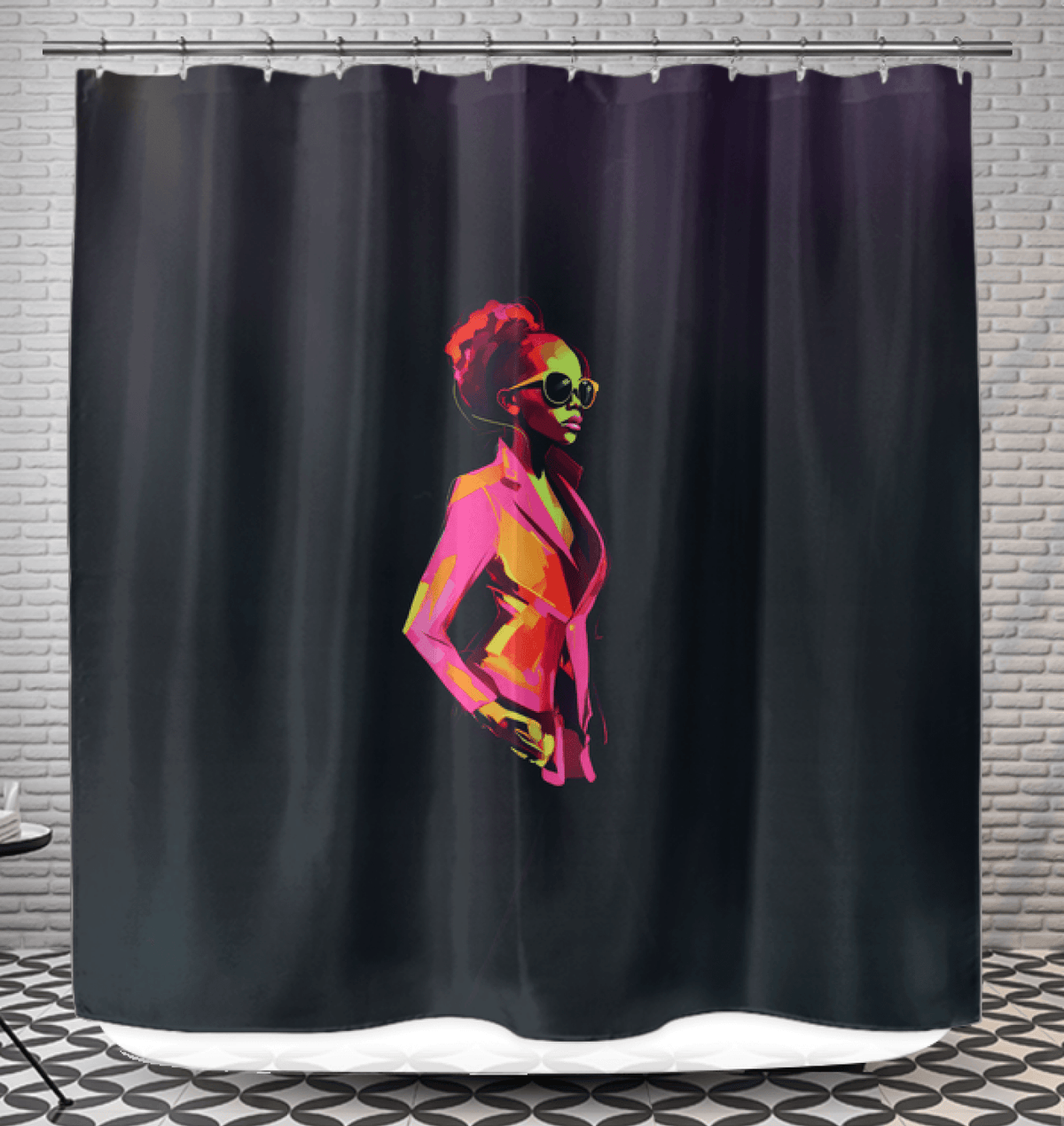 Vintage Vogue Bath Curtain - Beyond T-shirts
