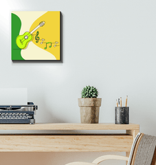 Guitar Line Art Wrapped Canvas - Beyond T-shirts