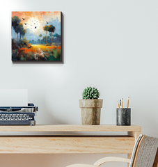 Desert Oasis Wrapped Canvas