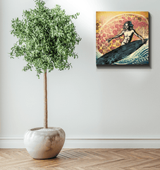 Surfing Reverie Canvas Art - Beyond T-shirts