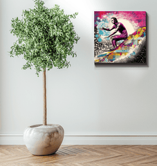 Surfing Essence Canvas Art - Beyond T-shirts