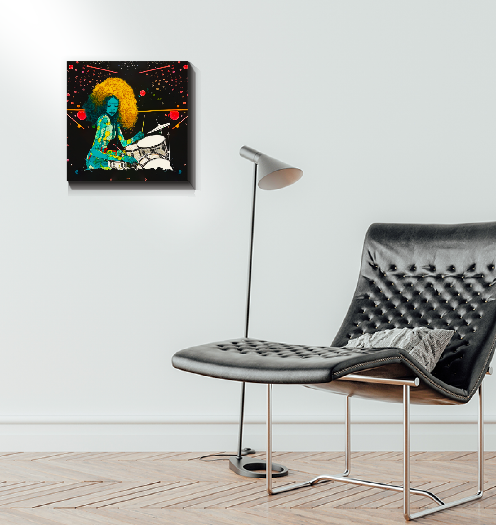 Harmonious Melodic Symphony artwork on printed canvas.