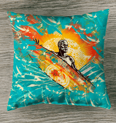 Wave Rider's Paradise Indoor Pillow Dive Into Surfing Comfort - Beyond T-shirts