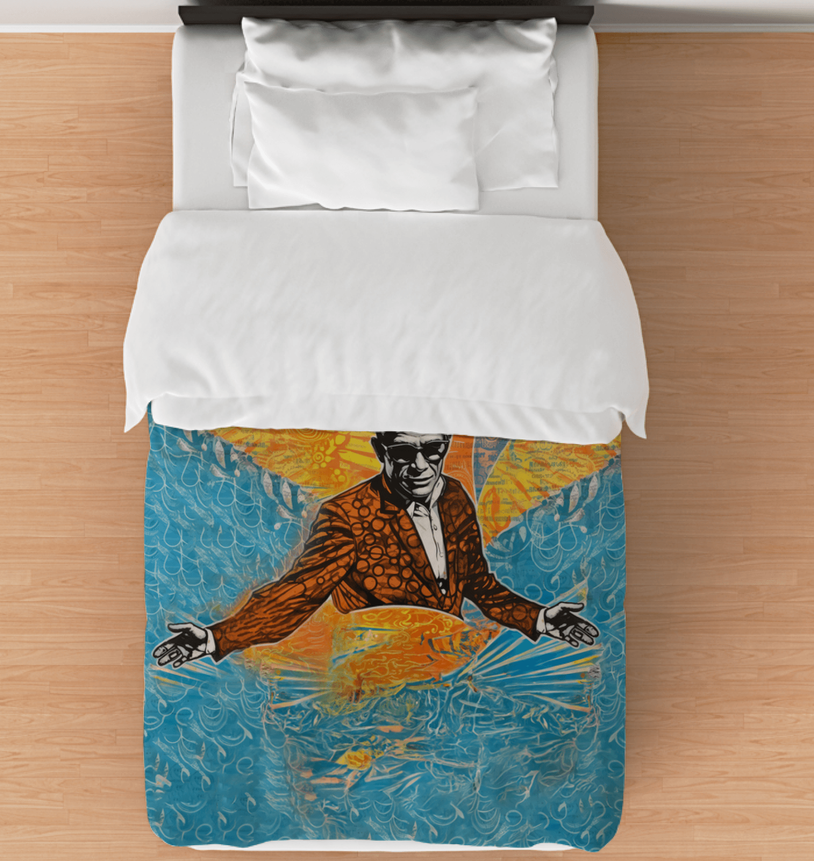 Surfing 5 21 Twin Comforter Capturing the Calm of the Ocean