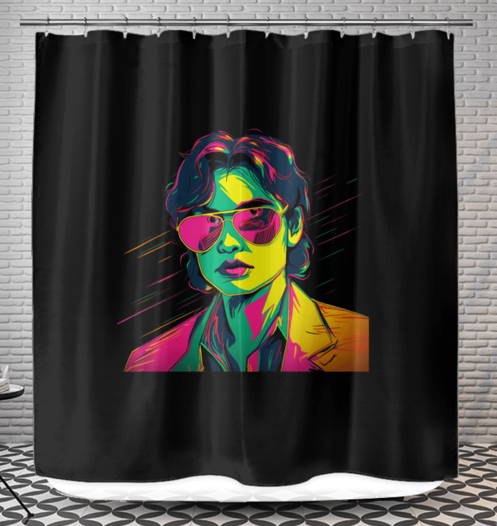 Chic Abstract Shower Curtain - Beyond T-shirts