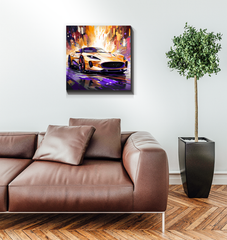 Future Concept Car Wrapped Canvas