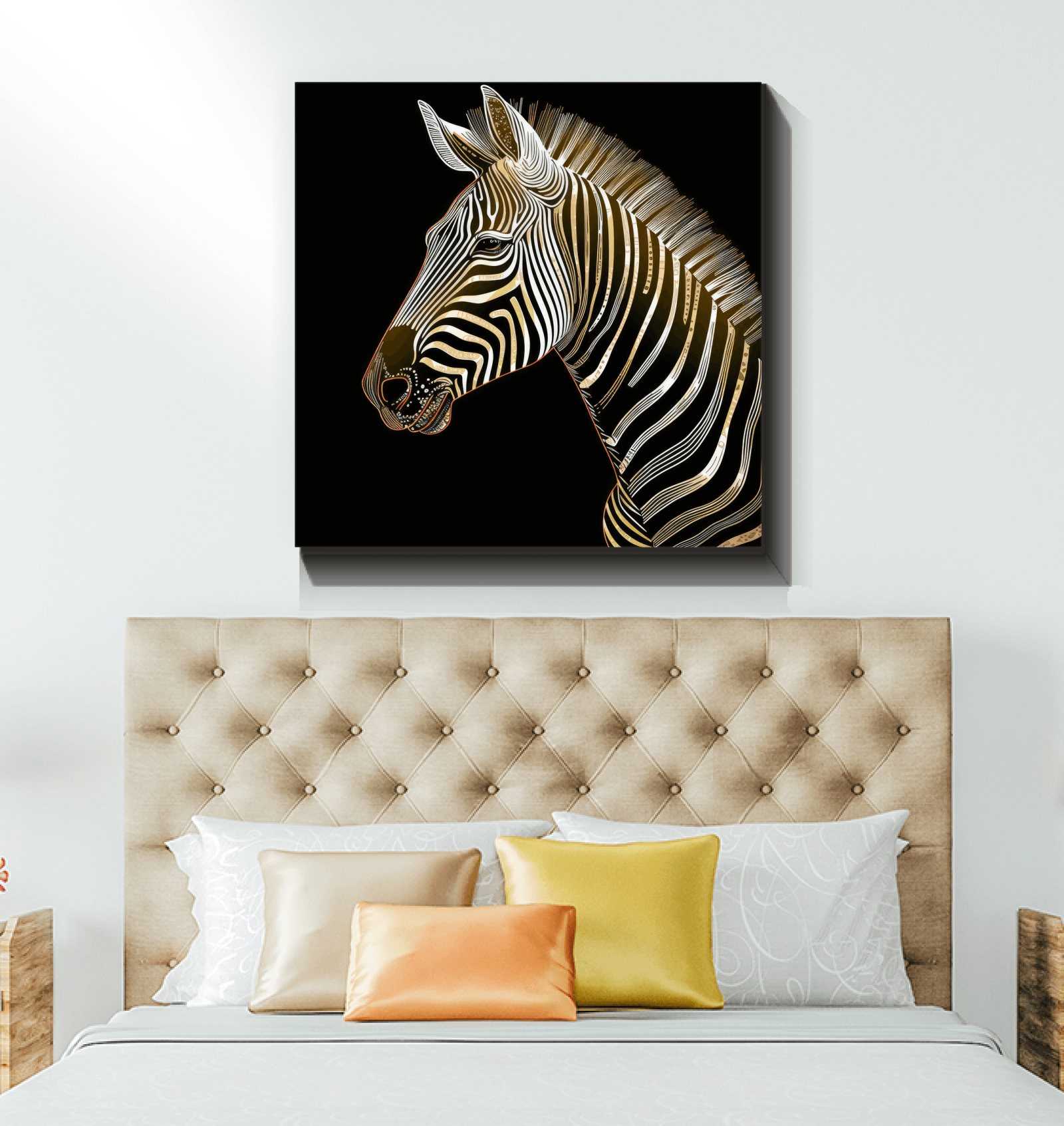 Sunset Silhouette Zebra Canvas - Beyond T-shirts