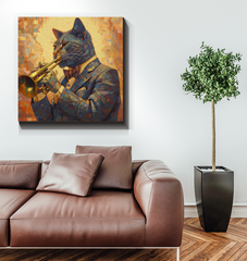 Cat's Whimsical Dreams Wrapped Canvas