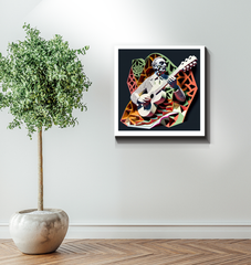 Electronic Waves Wrapped Canvas