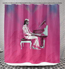 Vintage Vinyl Vibes Shower Curtain - Beyond T-shirts