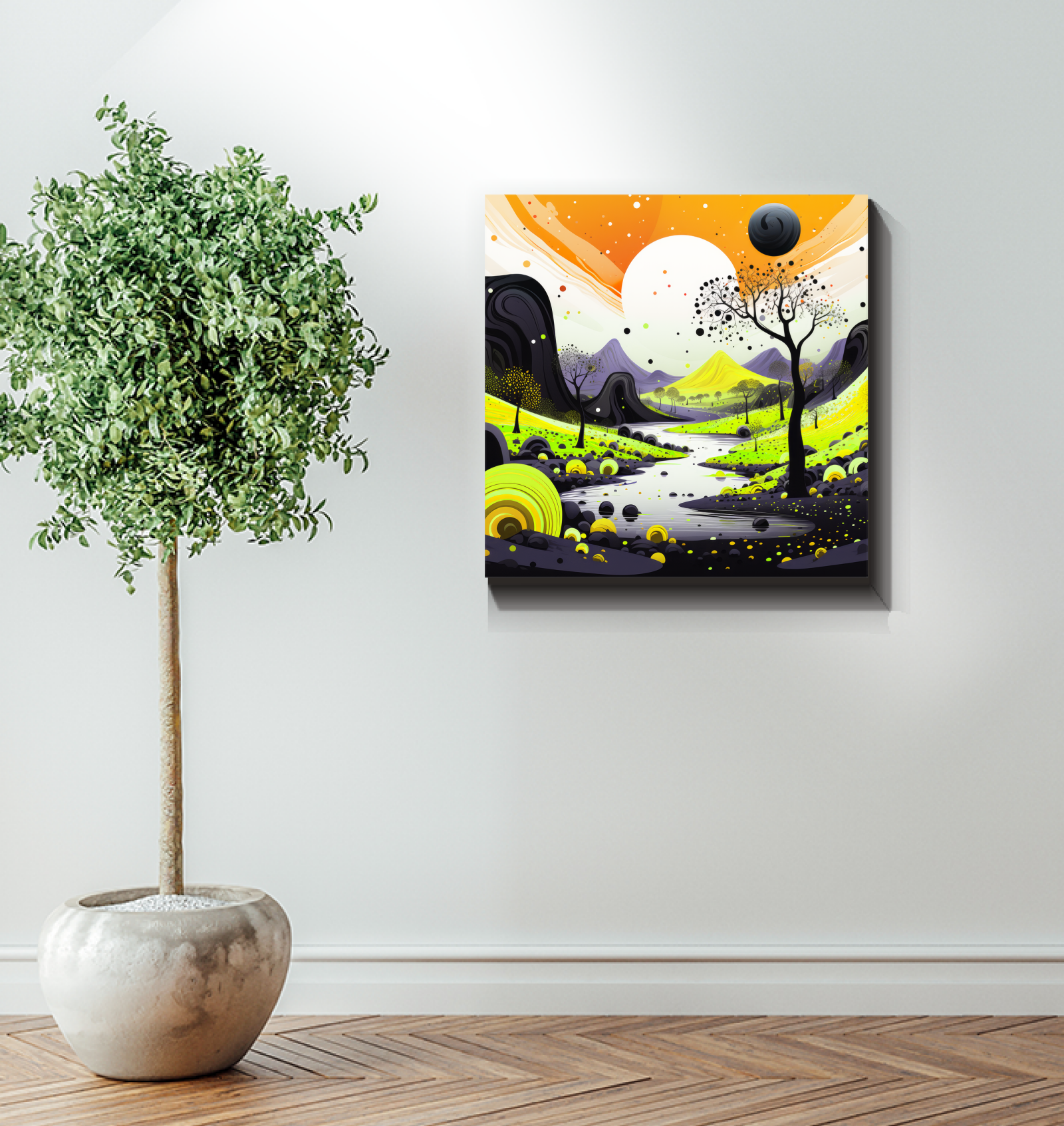 Whispering Willow Wonders Forest Landscape Canvas