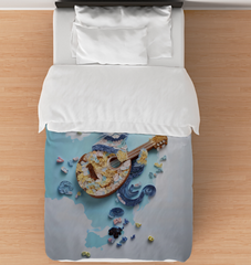 Garden of Eden Comforter with elegant design on a bed.