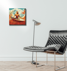 Surfing Symphony Canvas Art - Beyond T-shirts