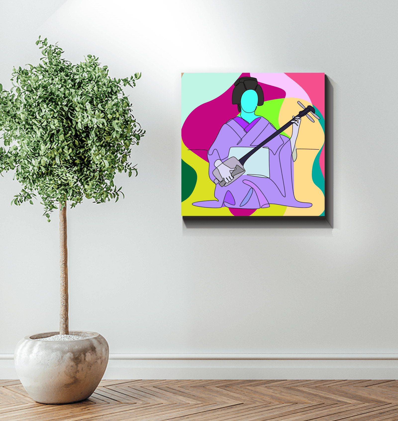Geisha1 Wrapped Canvas - Beyond T-shirts