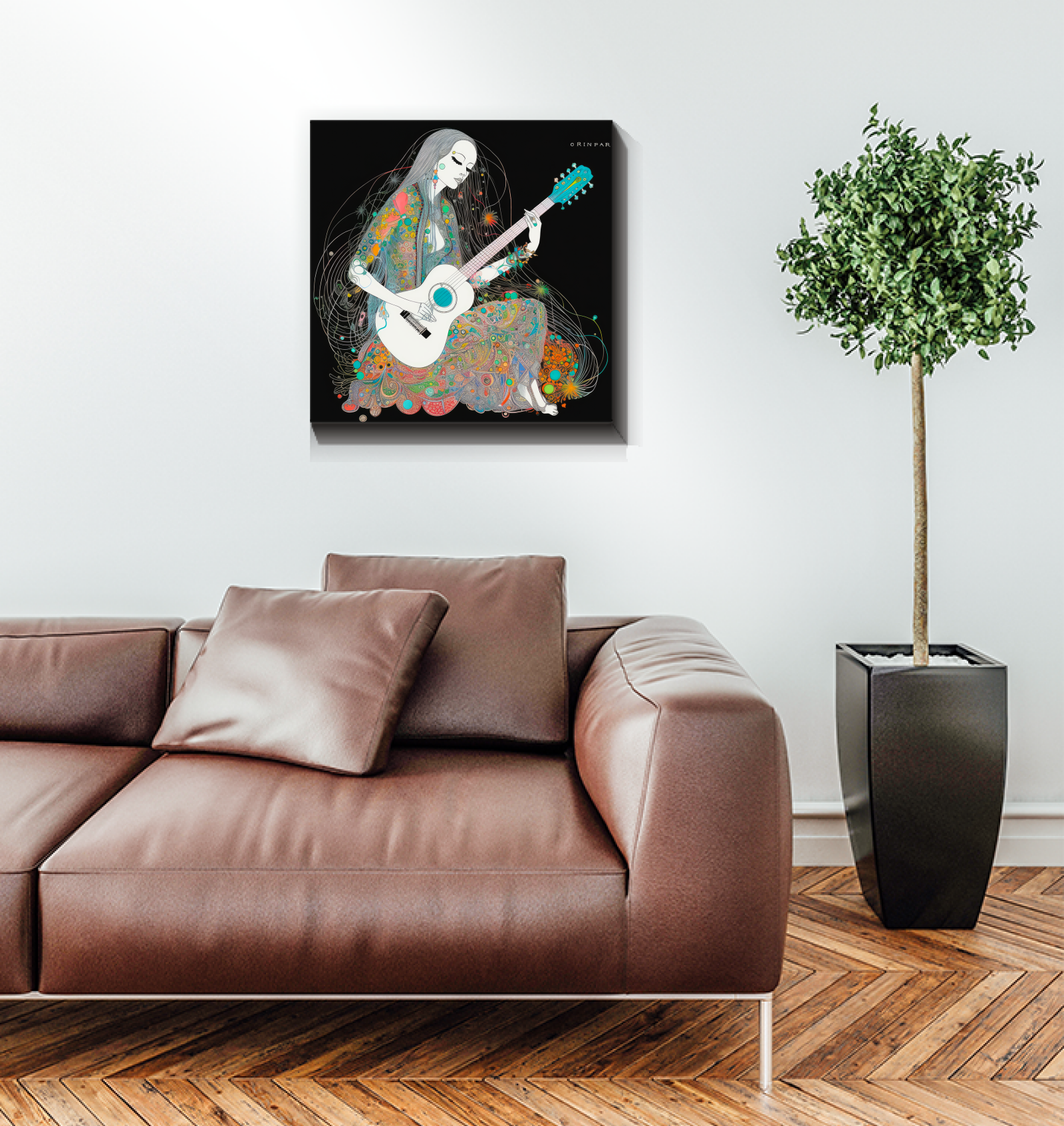Buttercup Ballet canvas art, perfect for sophisticated home or office decor.