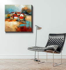 Coastal Cliffside Retreat Wrapped Canvas