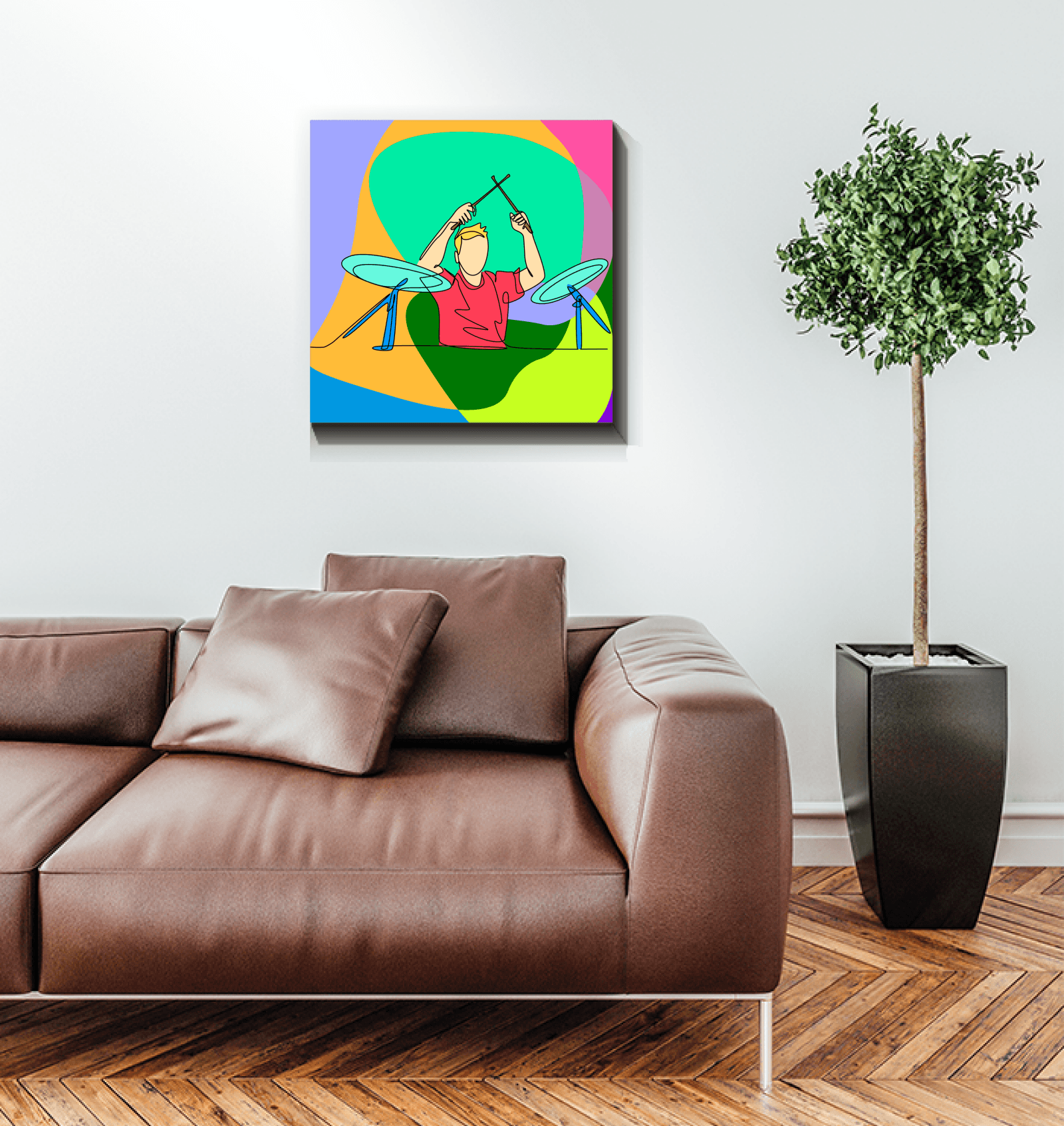Drummer 1 Wrapped Canvas - Beyond T-shirts