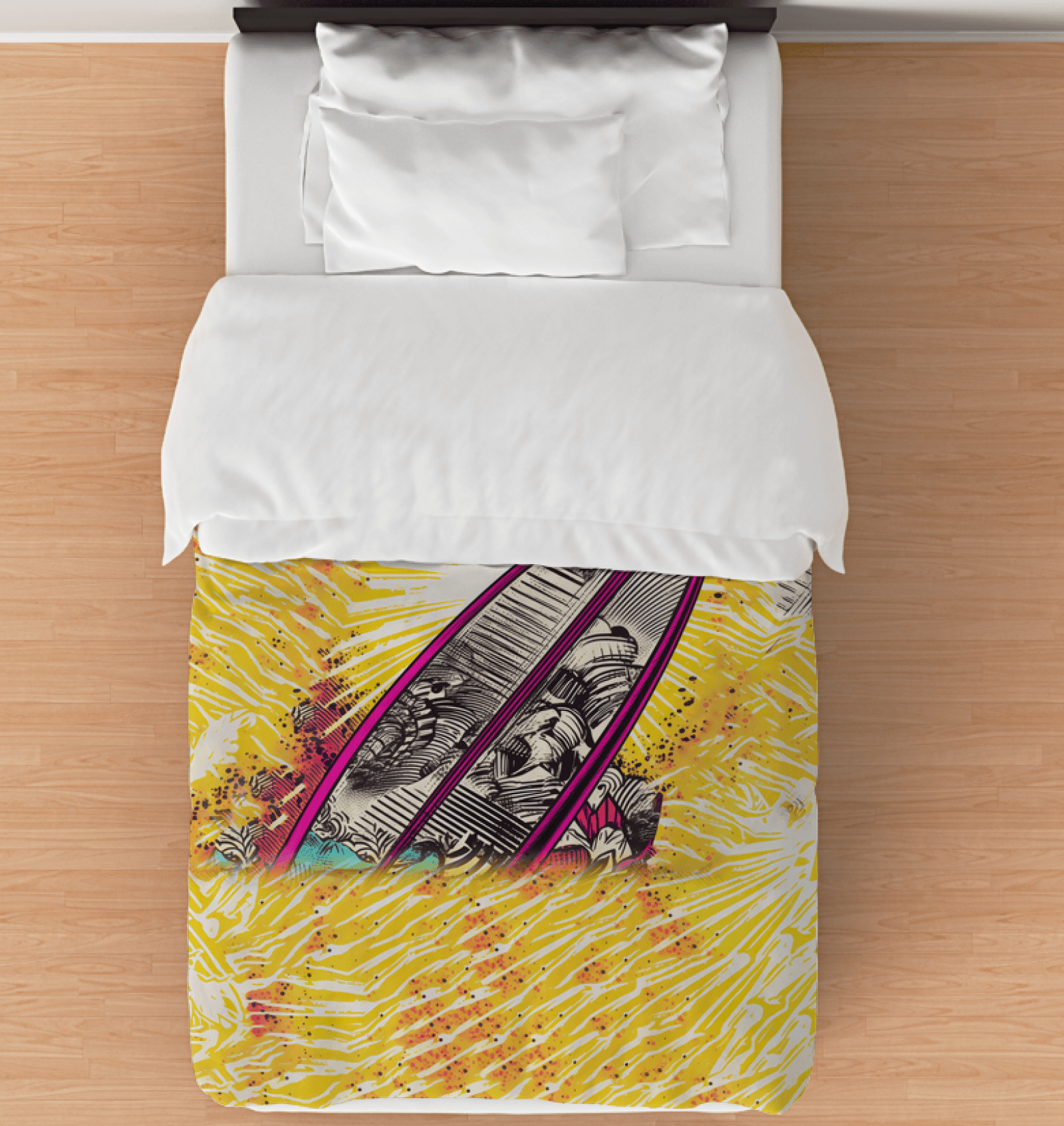 Elegant Surfing 5 35 Duvet Cover with sophisticated surf design for a refined bedroom look.