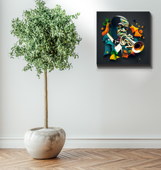 Metal Inferno Wrapped Canvas