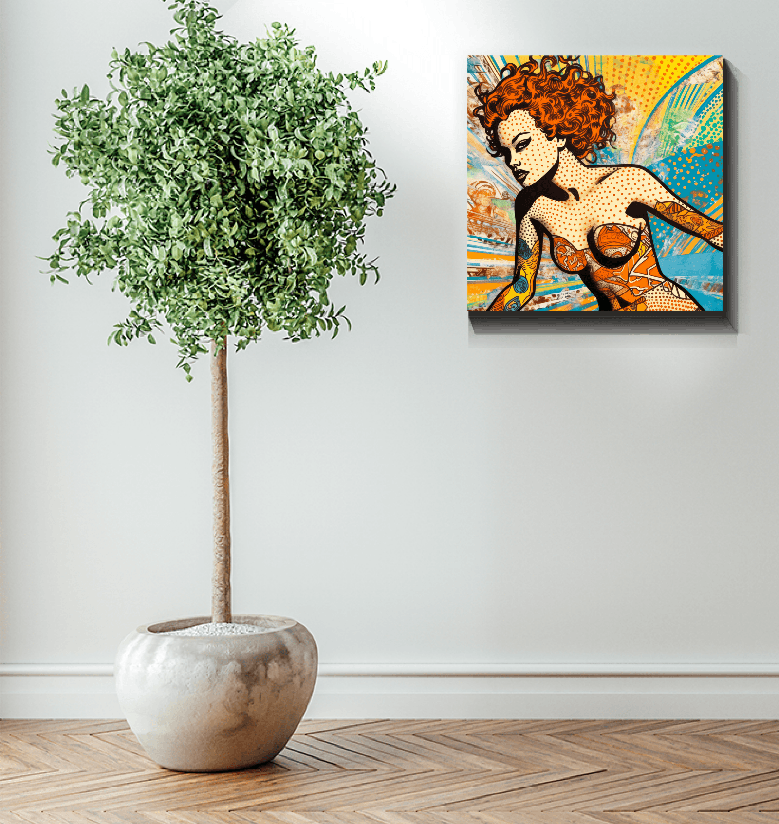 Surfing 5 24 Wrapped Canvas in a beach-themed decor