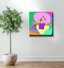 Drummer 1 Wrapped Canvas - Beyond T-shirts