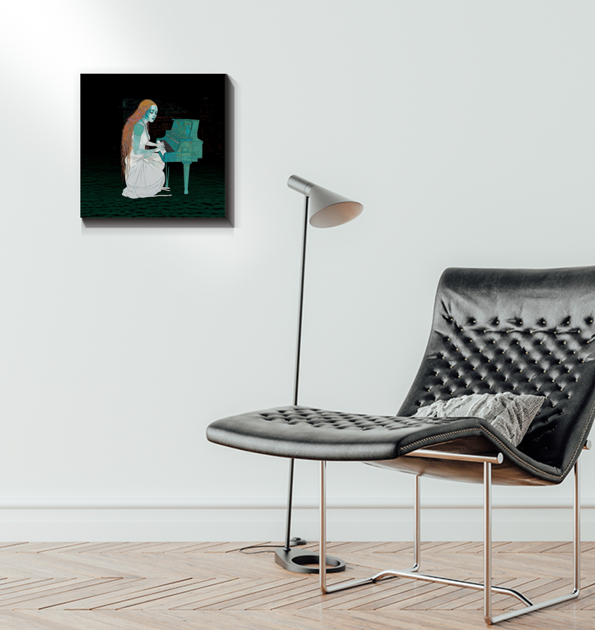 Elegant Daisy Dreams canvas art, ideal for living room or bedroom decoration.