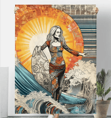 Surfing Escapade Fleece Throw - Beyond T-shirts