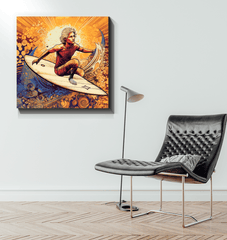 Surfing Horizon Wrapped Canvas - Beyond T-shirts