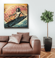 Surfing Reverie Canvas Art - Beyond T-shirts