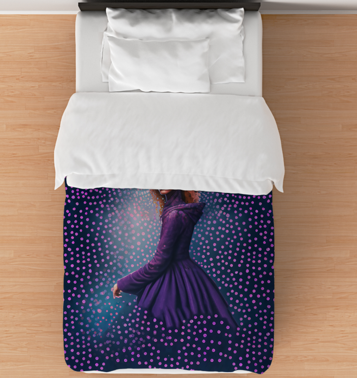 Ethereal Glow duvet cover with luminous, dreamy design.