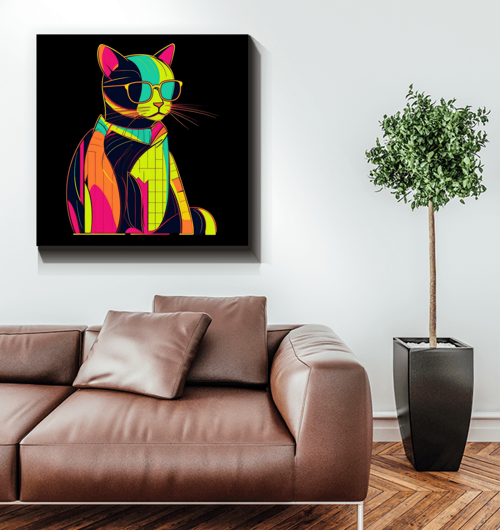 Elegant Feline Canvas Art - Beyond T-shirts