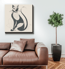 Elegant Cat Shadow Play Canvas - Beyond T-shirts