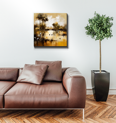 Starry Night Landscape Wrapped Canvas