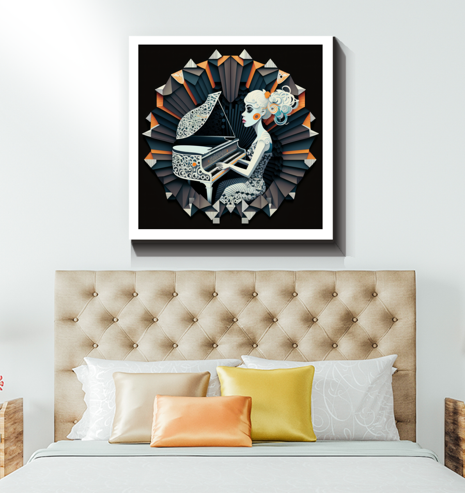 Art piece showcasing the lively atmosphere of Reggae Sunsplash.