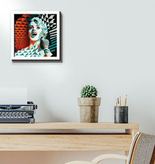 Rockabilly Rhythms canvas in living room setting