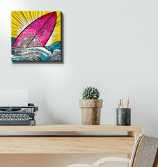 Surfing 5 32 Canvas enhancing a coastal decor