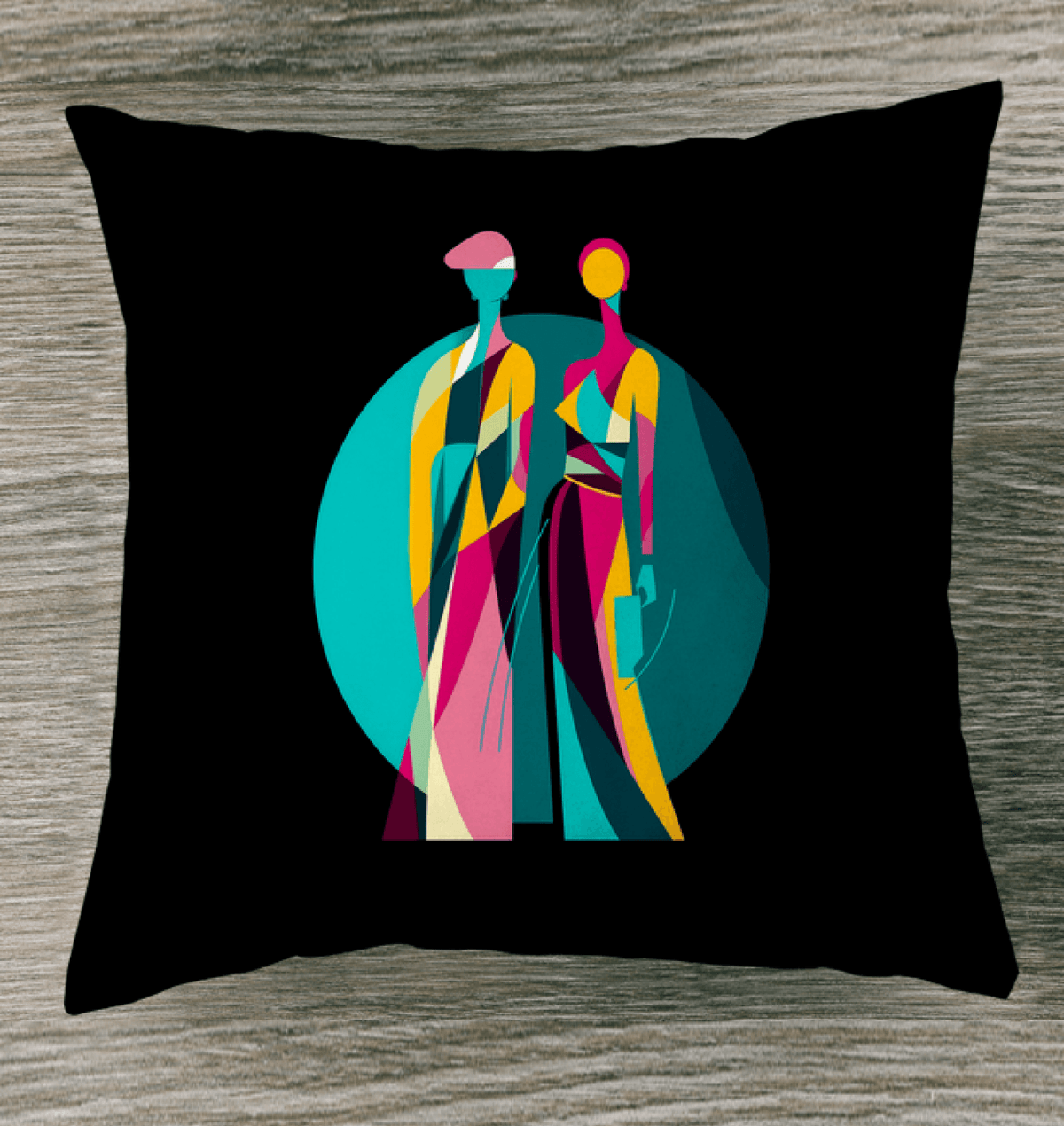 Artistic Fusion Throw Pillow - Beyond T-shirts