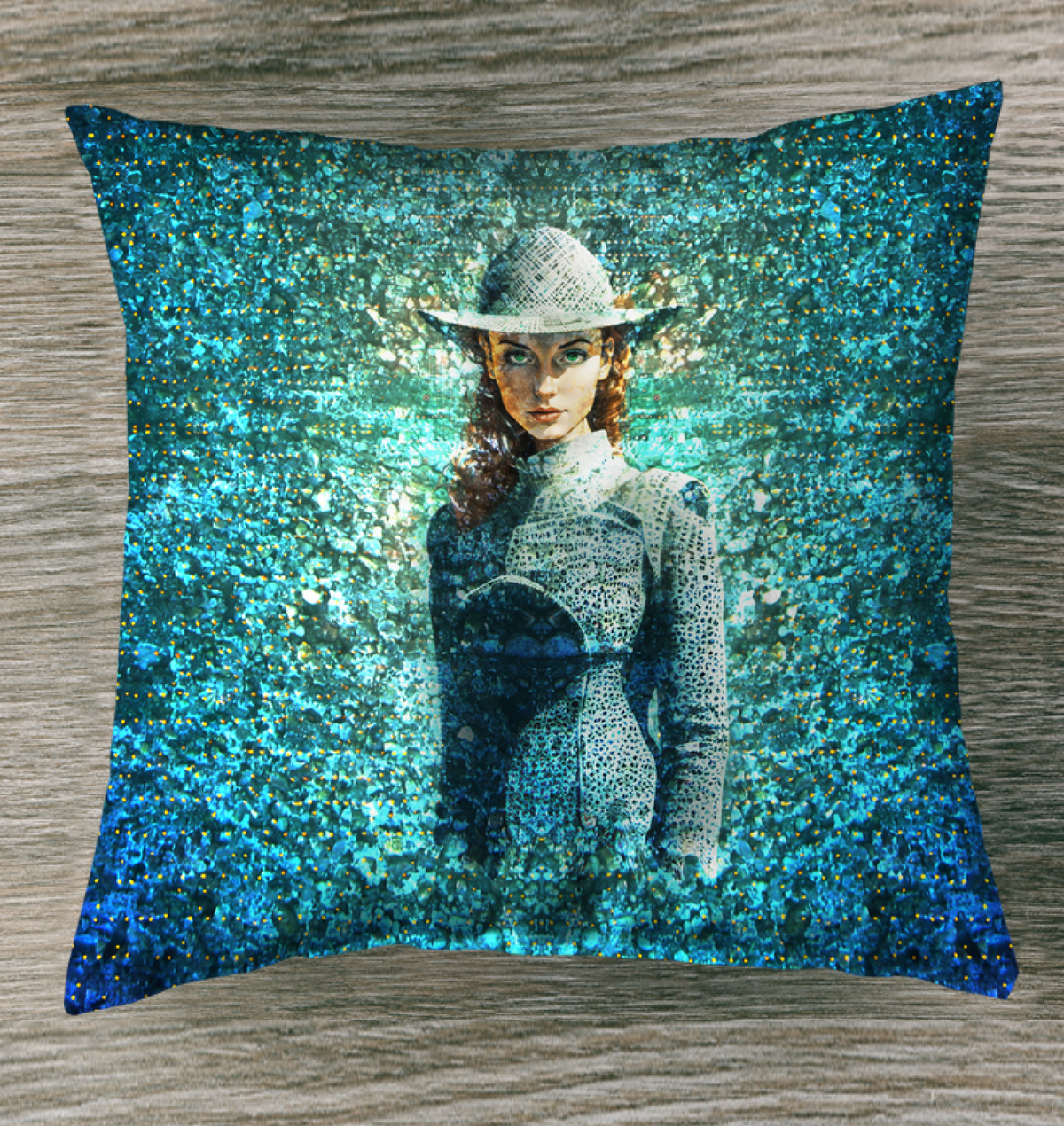 Floral Oasis Beyond Style Indoor Pillow with elegant floral design.