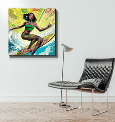 Surfing 1 17 Wrapped Canvas - Beyond T-shirts