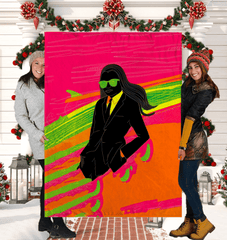 Glamour Graffiti Sherpa Throw - Beyond T-shirts