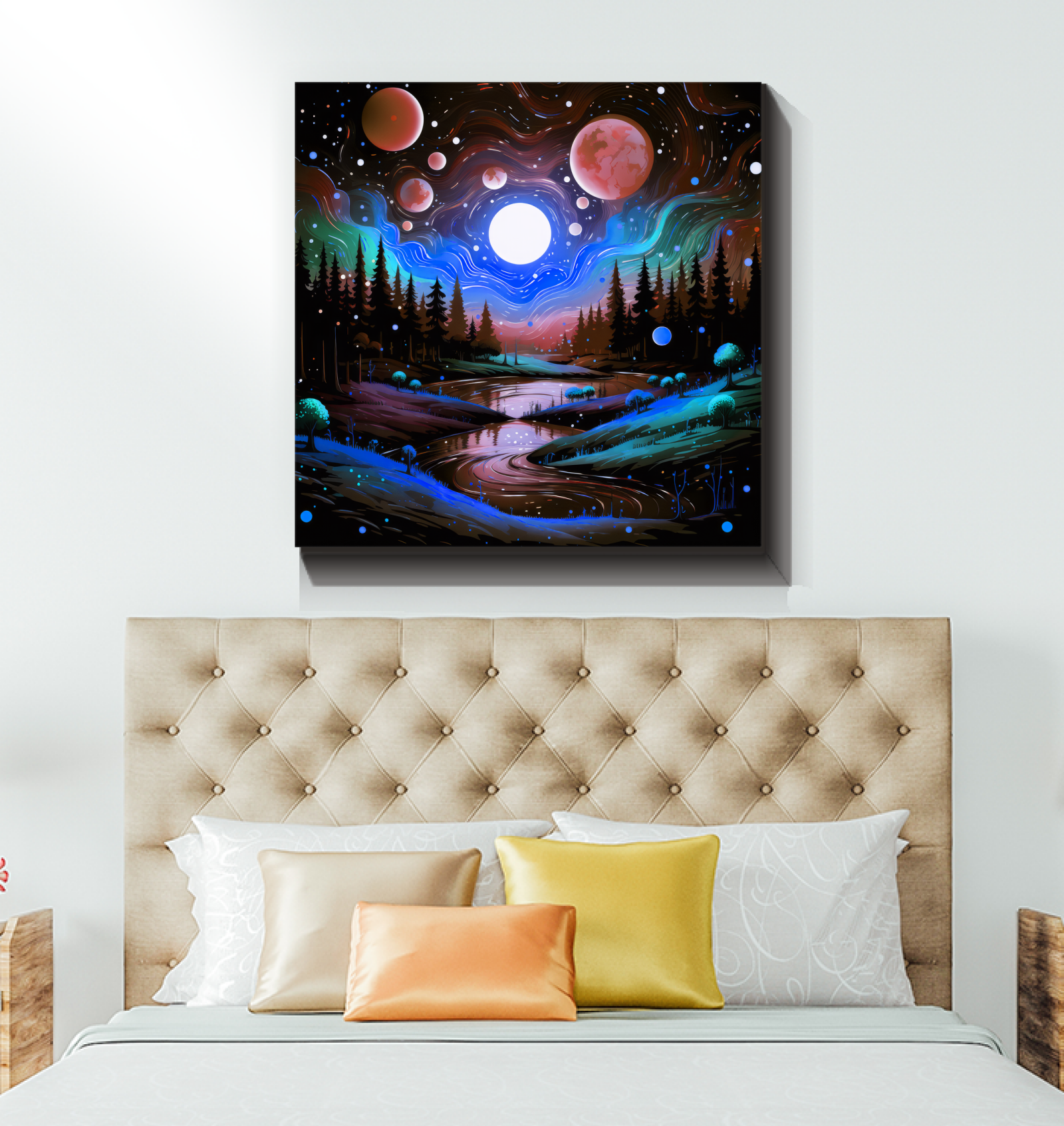Lustrous Lakeside Lake Landscape Canvas