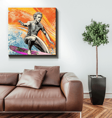 Surfing Aura Canvas Print - Beyond T-shirts
